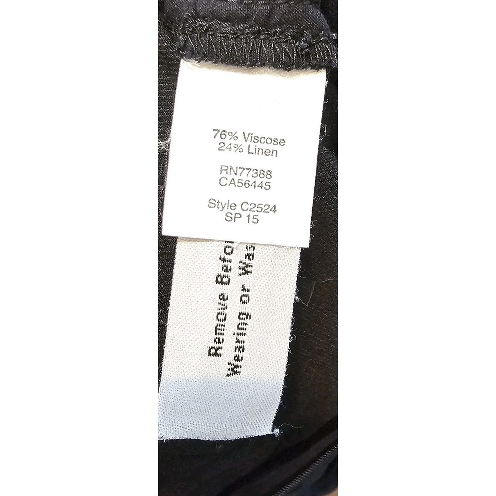 Madewell Jumpsuit Womens 8 Linen Cotton Blend Pleat Sleeve Black No Belt** - Picture 4 of 4